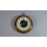 A German Circular Wall Hanging Aneroid Barometer, 15.5cm Diameter