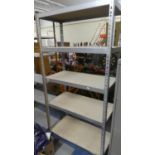 A Metal Workshop Shelf Unit, 92cm Wide