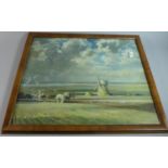 A Framed Print, Heavy Horses Ploughing, 49cm Wide