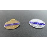 Two LMS Railway Service Lapel Badges