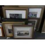 A Collection of Eight Framed Prints and Aerial Photographs