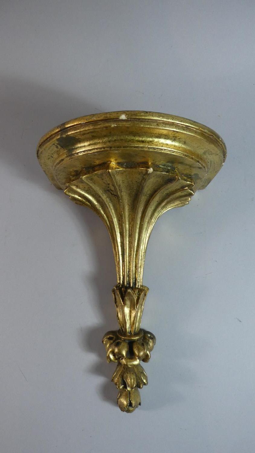 A Moulded Gilt Wall Sconce, 34cm High