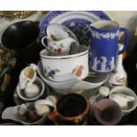 A Collection of Ceramics to Include Wedgwood Jug and Pots, Poole, Royal Worcester Evesham, Vases,