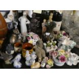 A Collection of Ceramic Figural and Animal Ornaments to Include Spanish Girl Ornament, Beswick