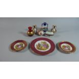 A Collection of Continental China to Include Royal Vienna Miniature Vases, Oval Box, Trinket