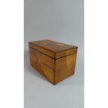 An Oriental Inlaid Two Division Tea Caddy with Aesthetic Movement Decoration and Hinged Lid to