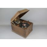 A Vintage HMV Record Player together with a Selection of 78 rpm Records