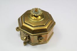 Antique Cylindrical Brass Inkwell
