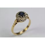 A Vintage 18ct Sapphire and Diamond Ring