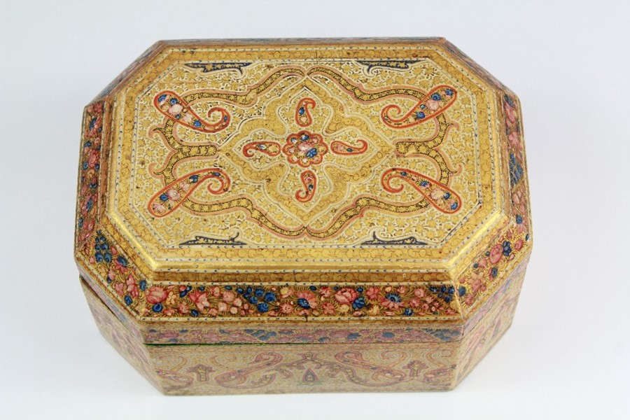 A Persian Lacquered Box - Image 3 of 4