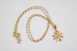 An 18ct Yellow Gold Maltese Cross