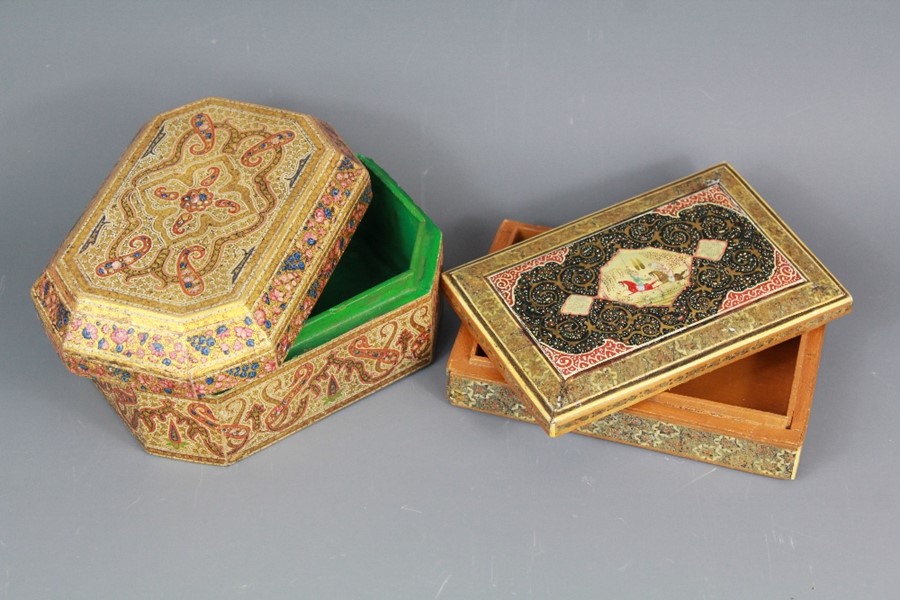 A Persian Lacquered Box - Image 4 of 4