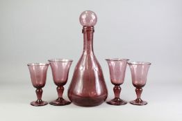 A Verrerie de Biot Aubergine Decanter