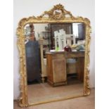 A Large 19th Century Gilt Wood Overmantel Mirror