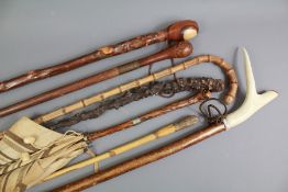 Fifteen Vintage Walking Sticks