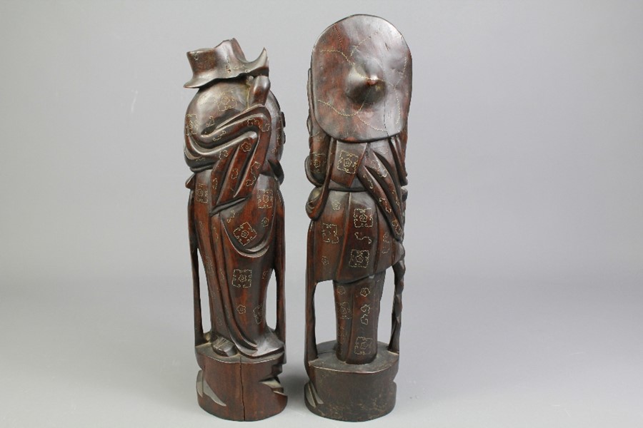 Chinese Wood Carvings - Image 4 of 4