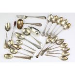 Twenty-two Miscellaneous Silver Spoons