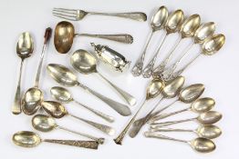 Twenty-two Miscellaneous Silver Spoons