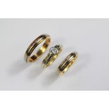 An 18ct Yellow and White Gold Diamond Engagement Set
