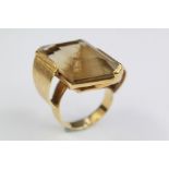 Antique 18ct Yellow Gold Citrine Dress Ring