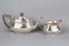 Late Victorian Silver Bachelor Teapot and Sugar Bowl