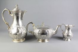 A Victorian Silver Tea Trio