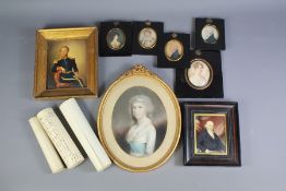 A Quantity of Portrait Miniatures