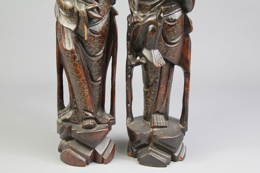 Chinese Wood Carvings - Image 3 of 4
