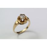 Antique 18ct Yellow Gold Solitaire Diamond Ring