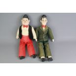Laurel & Hardy Pair of Vintage Porcelain Dolls