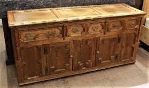 Elizabethan-Style Honey Oak Sideboard