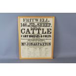 A 19th Century Auction Advertising Poster