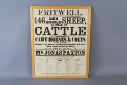 A 19th Century Auction Advertising Poster