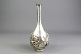 A Japanese Silver Bud Vase