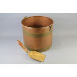 A Vintage Copper Coal Basket
