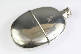 A Victorian Silver Hip Flask