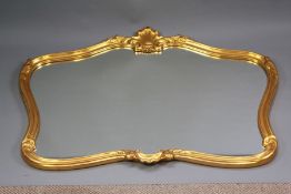 A Contemporary Gilt Overmantel Mirror