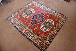 A Large Tribal Kazak (South Caucasus) Wool Carpet