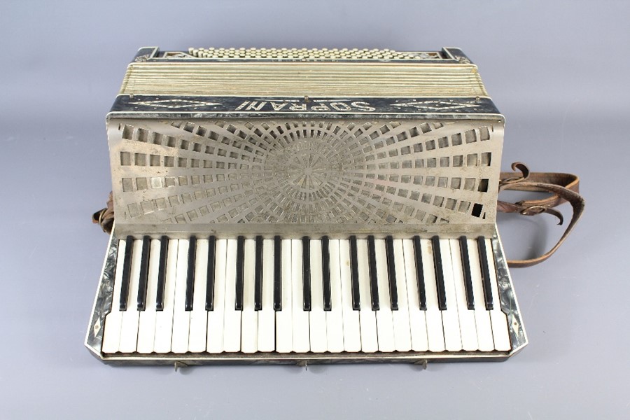 A Vintage Soprani Three Piano Accordion