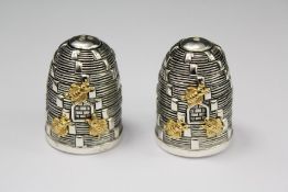 A Pair of Silver Novelty Condiments