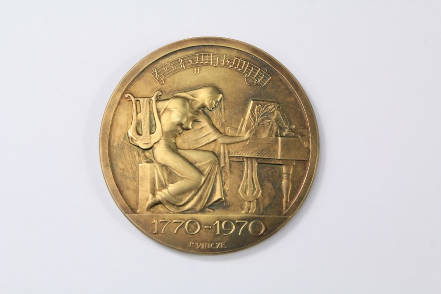 Medalist P Vincze Silver Gilt Commemorative Medal - Image 2 of 2