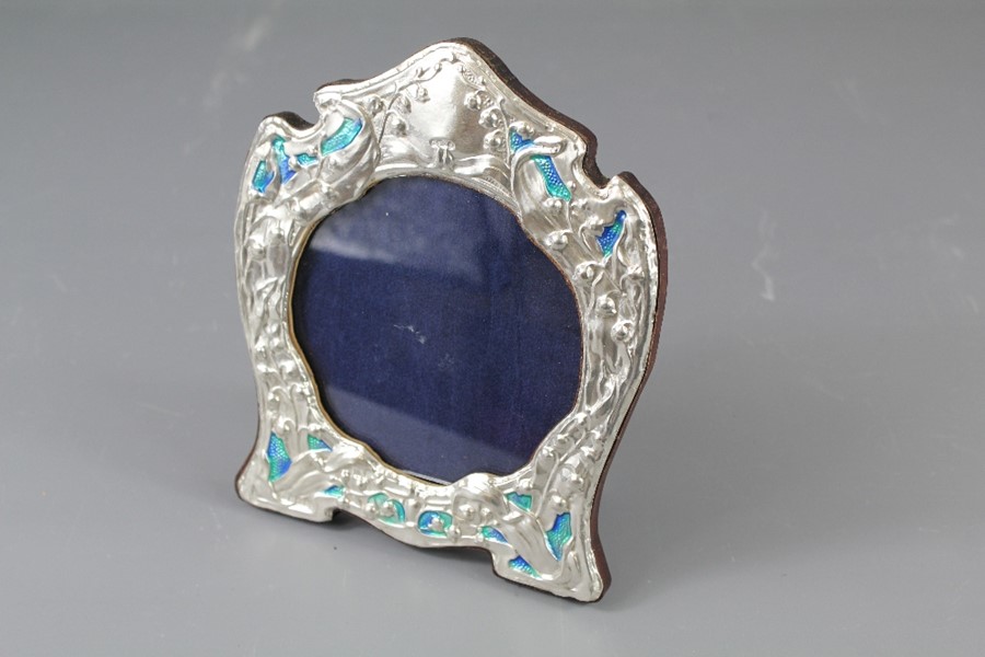 A Silver and Enamel Set Liberty Style Photo Frame - Image 2 of 2