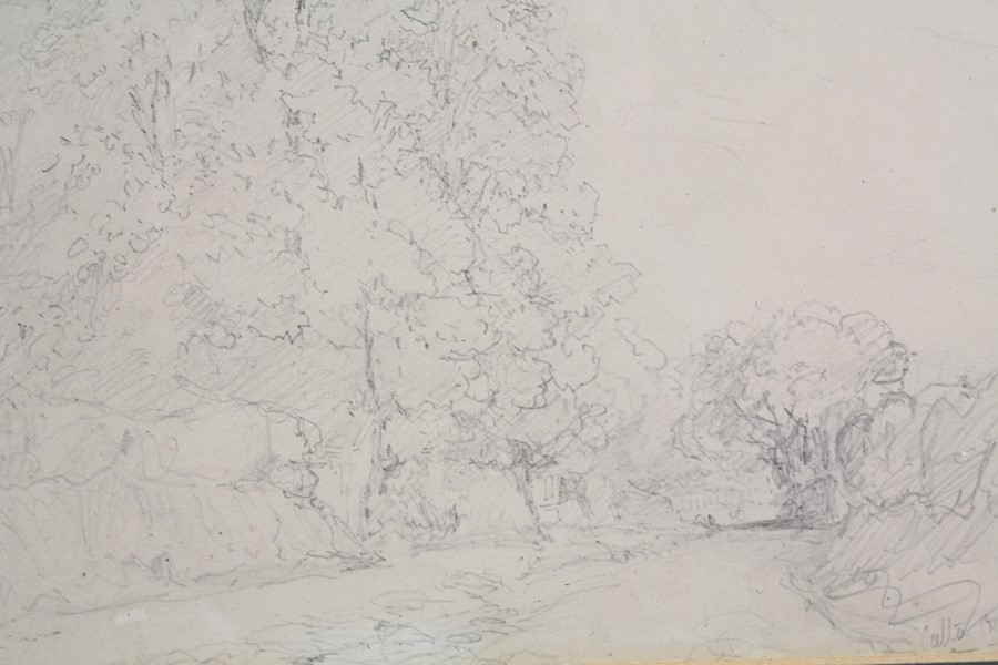 Attributed to John Constable Pencil Drawing - Image 4 of 7