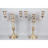 A Pair of Silver-Plated Elkington Candelabra