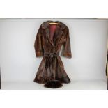 A Vintage Black Mink Fur Coat