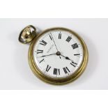 An Ingersol Metal-Cased Open Faced Pocket Watch