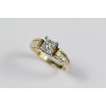 A 14ct Yellow Gold Diamond Ring