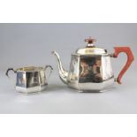An Art Deco Silver Teapot