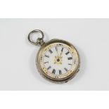 A Lady's Continental Silver Pocket Watch