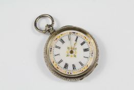 A Lady's Continental Silver Pocket Watch